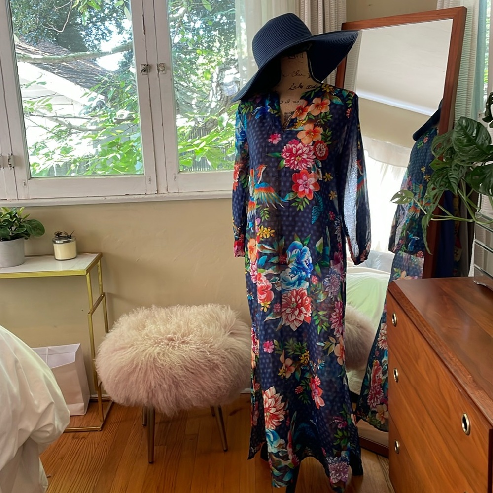 Johnny Was puff sleeve kaftan